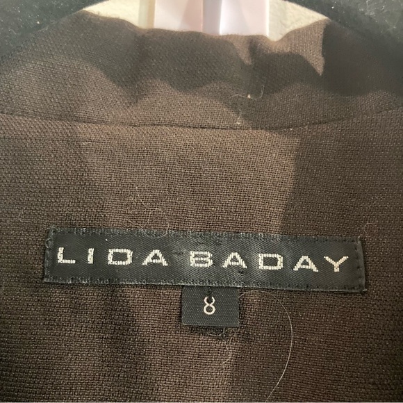 LIDA BADAY Sz 8 Lined True Wrap Dress with Buttons Buckle Closure  Pointy Collar - Picture 6 of 14